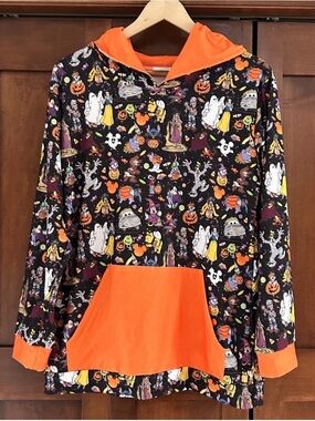 Disney Enchanted Dress Shop Women's Long Sleeve Halloween Hooded Top Small